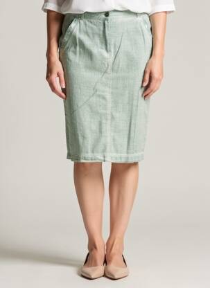 Jupe mi-longue taille normale vert MERI & ESCA femme