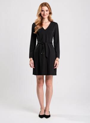 Robe courte manches longues manches longues noir LOLA ESPELETA femme