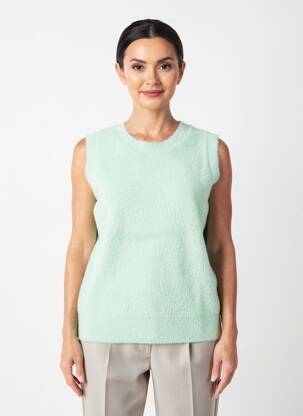 Pull coupe droite sans manche vert STREET ONE femme
