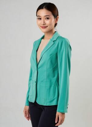 Blazer poches vert STREET ONE femme