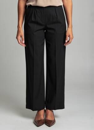 Pantalon droit stretch taille normale noir LOLA ESPELETA femme