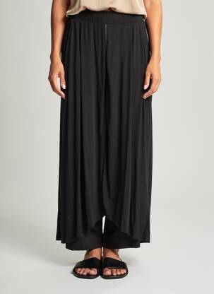 Sarouel tissage jersey taille normale noir EVER SASSY femme