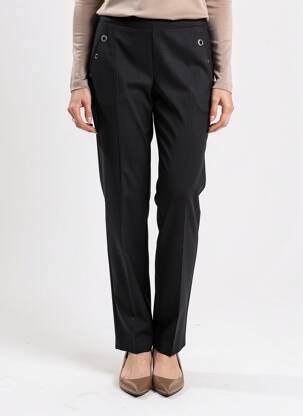 Pantalon slim taille élastique taille normale noir EVER SASSY femme