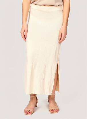 Jupe longue taille normale beige LOLA ESPELETA femme