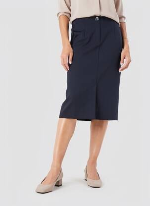 Jupe mi-longue stretch bleu EAST DRIVE femme