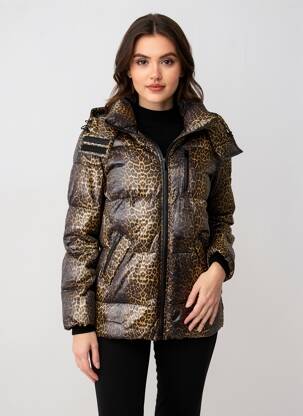 Doudoune manches longues a capuche noir THE KOOPLES femme