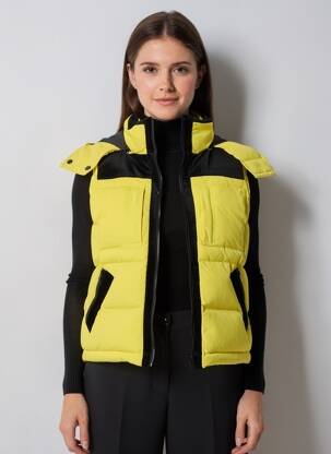 Doudoune poches a capuche jaune THE KOOPLES femme
