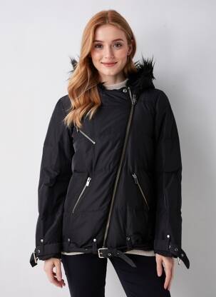 Doudoune manches longues a capuche noir THE KOOPLES (SPORT) femme