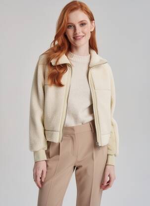 Blouson col col montant beige THE KOOPLES femme
