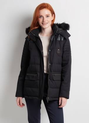 Doudoune manches longues a capuche noir THE KOOPLES femme