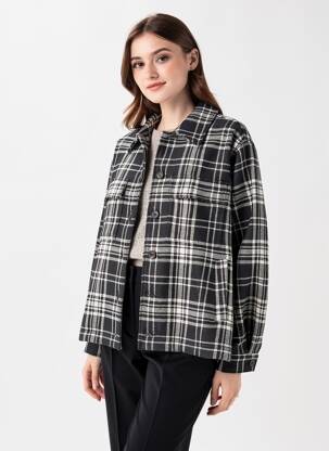 Veste casual poignets boutonnés avec fente gris THE KOOPLES femme