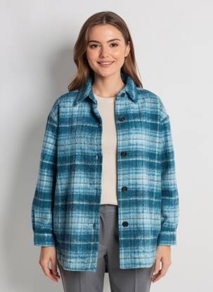 Veste casual poignets boutonnés avec fente bleu THE KOOPLES femme