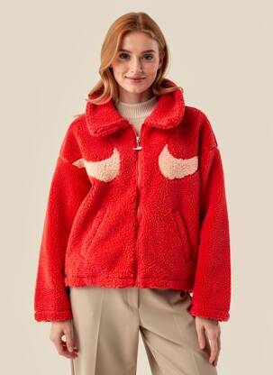 Polaire poches rouge NIKE femme