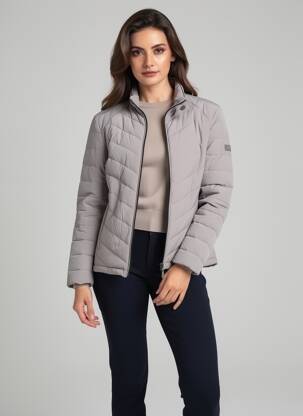 Doudoune manches longues sans capuche gris GUESS femme