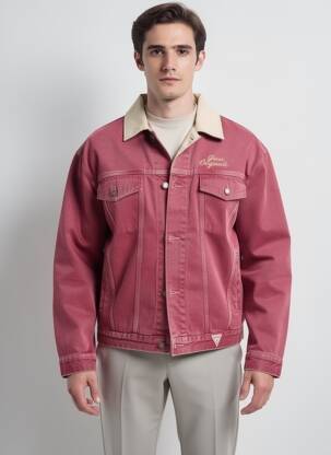 Blouson poches rouge GUESS homme