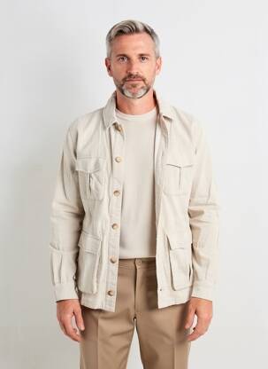 Veste casual fermeture boutonnée sur le devant beige MARCIANO homme