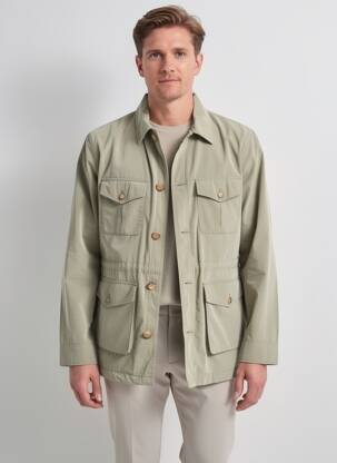 Parka manches longues sans capuche vert GUESS homme