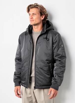 Doudoune manches longues a capuche noir GUESS homme