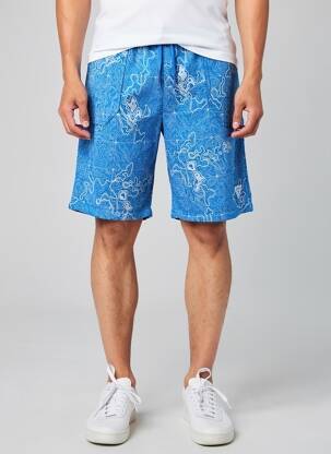 Short fermeture liens à nouer taille normale bleu GUESS homme