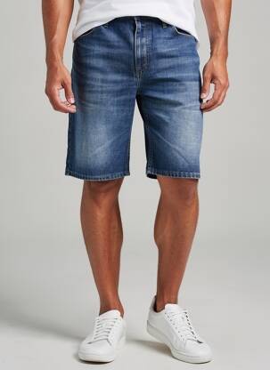 Bermuda tissage denim taille normale bleu GUESS homme