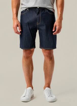 Bermuda tissage denim taille normale bleu GUESS homme