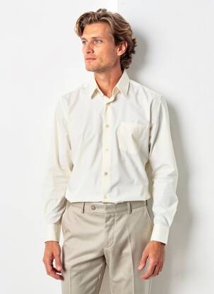 Chemise manches longues poches beige GUESS homme