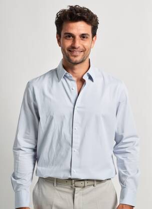 Chemise manches longues coupe cintrée bleu MARCIANO BY GUESS homme