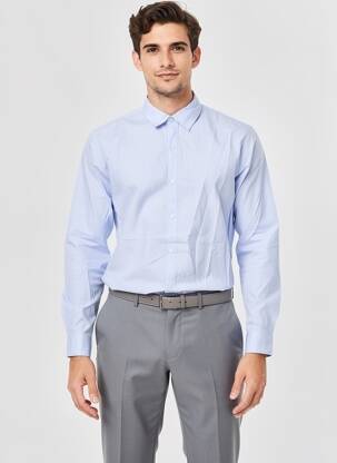 Chemise manches longues coupe cintrée bleu GUESS homme