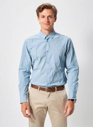 Chemise manches longues coupe cintrée bleu MARCIANO BY GUESS homme