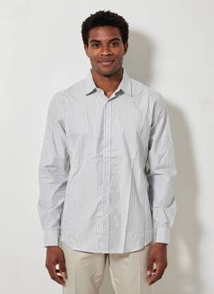 Chemise manches longues coupe droite gris GUESS homme