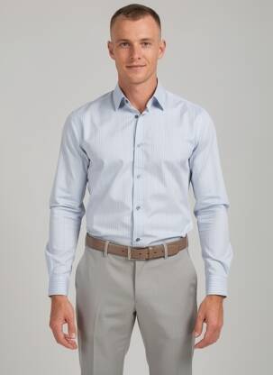 Chemise manches longues coupe cintrée bleu GUESS homme