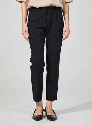 Pantalon chino fermeture zippée sous rabat avec crochet taille normale noir GERARD DAREL femme