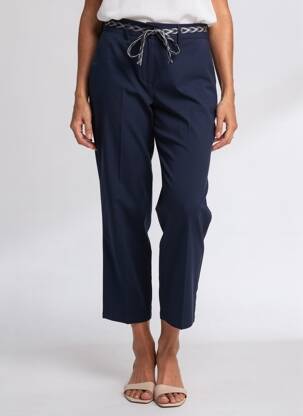 Pantalon 7/8 taille à pinces taille normale bleu GERARD DAREL femme