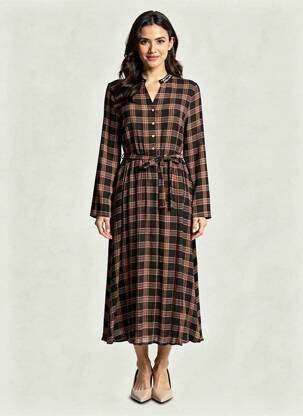 Robe longue manches longues manches longues noir LA FEE MARABOUTEE femme