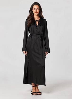 Robe longue manches longues manches longues noir OTTOD'AME femme