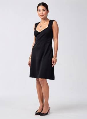 Robe mi-longue sans manche sans manche noir PINKO femme
