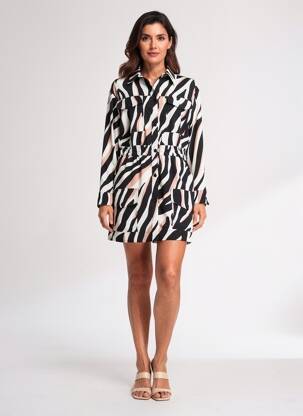Robe courte manches longues manches longues noir PINKO femme
