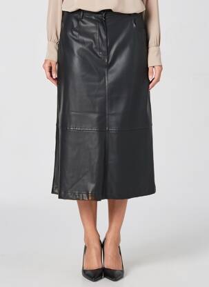 Jupe longue coupe évasée noir OTTOD'AME femme