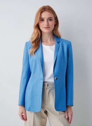 Blazer fausses poches bleu SCARLET ROOS femme