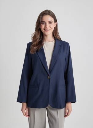 Blazer fausses poches bleu fonce SCARLET ROOS femme
