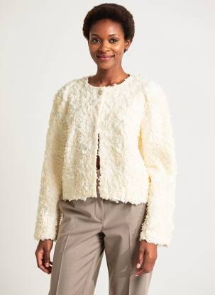 Veste chic fermeture boutonnée sur le devant beige CHOKLATE femme