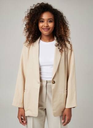 Blazer fausses poches beige SCARLET ROOS femme