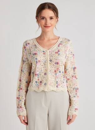 Gilet manches longues coupe cintrée beige LULU.H femme