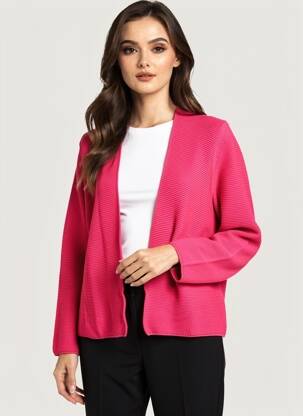 Gilet manches longues stretch rose AN' GE femme