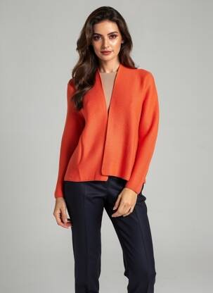 Gilet manches longues stretch orange fonce AN' GE femme