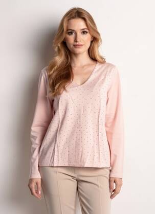 Pull coupe cintrée manches longues rose GIORGIO BARBARA femme