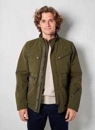 Coupe-vent finition intérieure doublure satiné a capuche vert IKKS homme