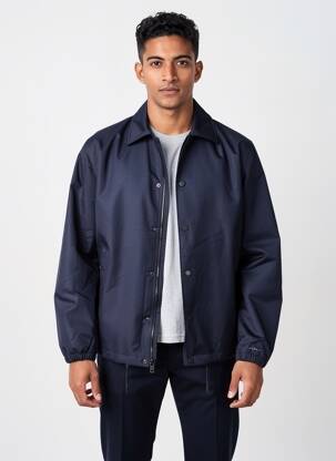 Veste casual fermeture boutonnée sur le devant bleu IKKS homme