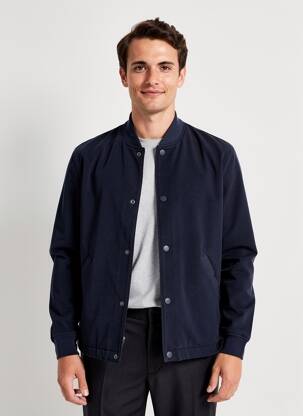 Veste casual finition intérieure doublée bleu IKKS homme