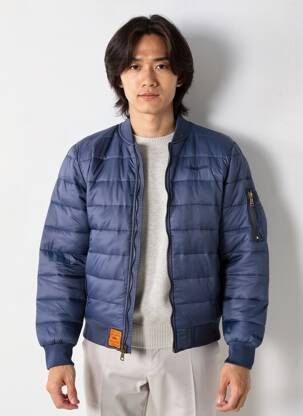 Doudoune manches longues sans capuche bleu BOMBERS homme